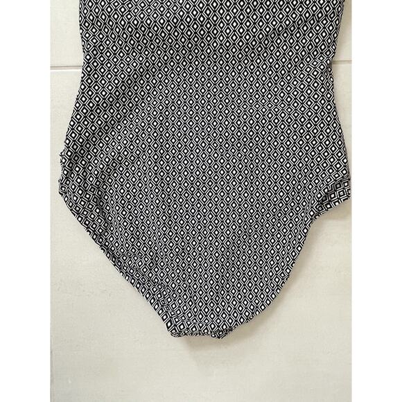 DKNY Swim One Piece Swimsuit Shirred Multicolor Print Padded Swimwear - Picture 9 of 11